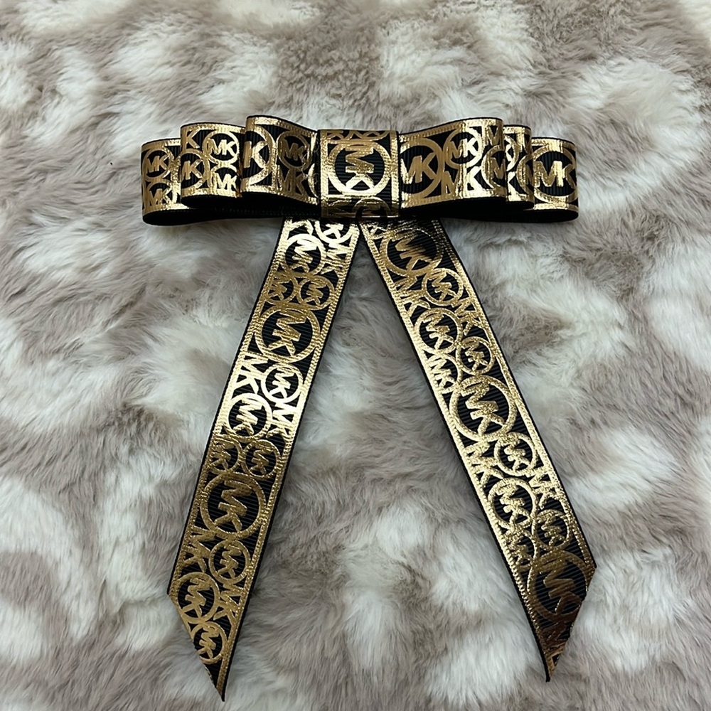 Black and Gold Hair Bow